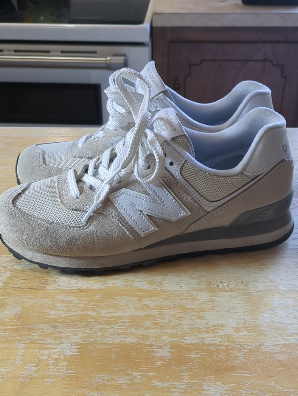 New Balance Women's 574 Gray and White